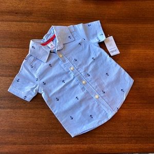 NWT Carter’s anchor button down shirt 12M